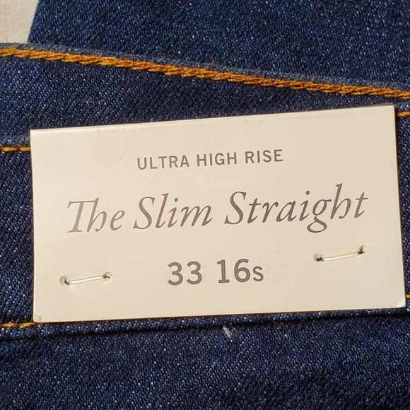 Abercrombie & Fitch Women Size 16S NWT Slim Straight Ultra High Rise Jean Blue - Picture 8 of 9